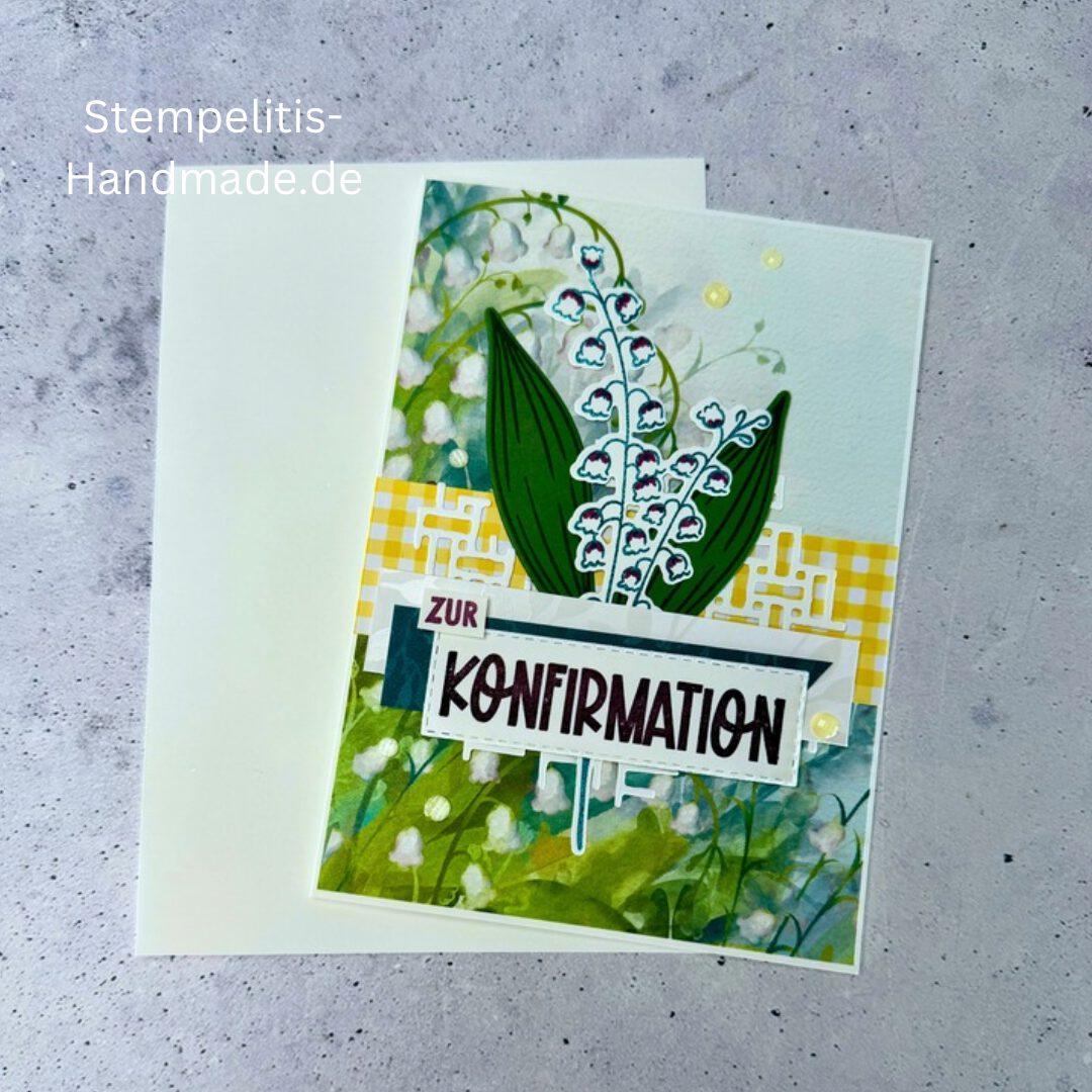 Konfirmationskarte, handgemachte Konfirmationskarte, Konfirmation Geschenk, Glückwunschkarte Konfirmation, Karte zur Konfirmation, Geldgeschenk Konfirmation, Maiglöckchen Karte, Frühlingskarte Konfirmation, edle Konfirmationskarte, Gutscheinverpackung Konfirmation, Konfirmation Mädchen, Konfirmation Junge, Handmade Karte, besondere Konfirmationskarte