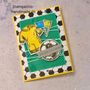 Fußballkarte, Fußball Glückwunschkarte, Gutscheinfach Karte, Geldgeschenk Fußball, handgemachte Karte Fußball, Geburtstagskarte Fußballfan, Fußball Gutschein verschenken, Karte mit Gutscheinfach, Männerkarte handgemacht, Fußball Geschenkidee
