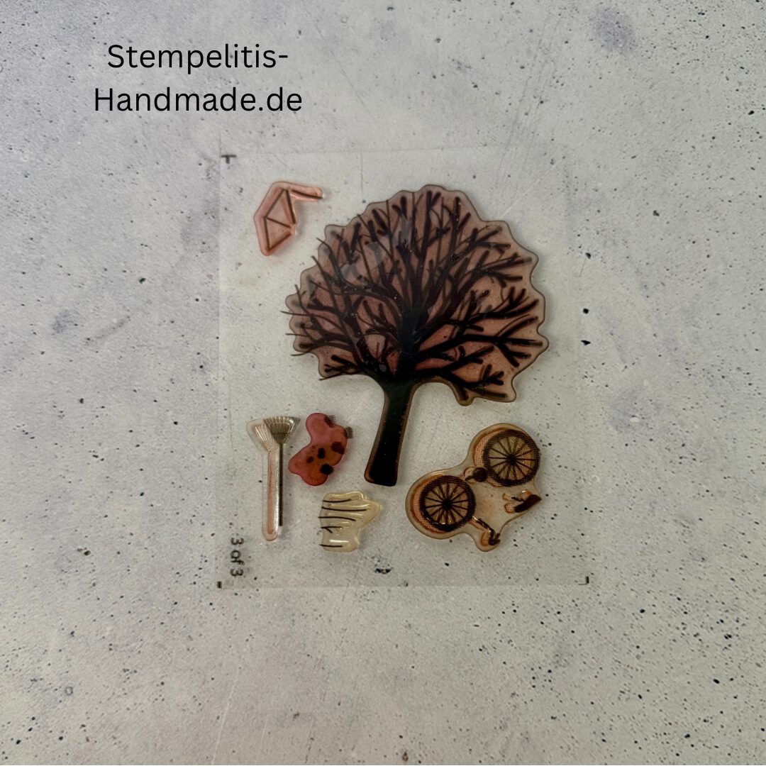 Detailansicht Baum der Freundschaft Photopolymer Stempelset