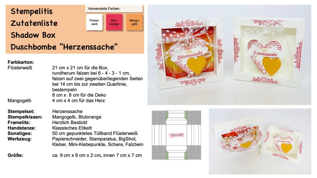 Shadowbox, Anleitung, Verpackung. Papierbasteln, handmade, Tutorial YouTube, Stampin Up