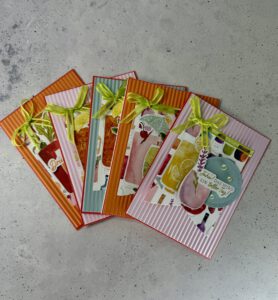 Drinks und gute Laune, Karten basteln, Geburtstagskarten basteln, Geschenkverpackung basteln, Papierbasteln, Bastelmaterial Set, Scrapbooking, kreative Geschenkideen, Bastelset Geburtstag, Dekoration basteln