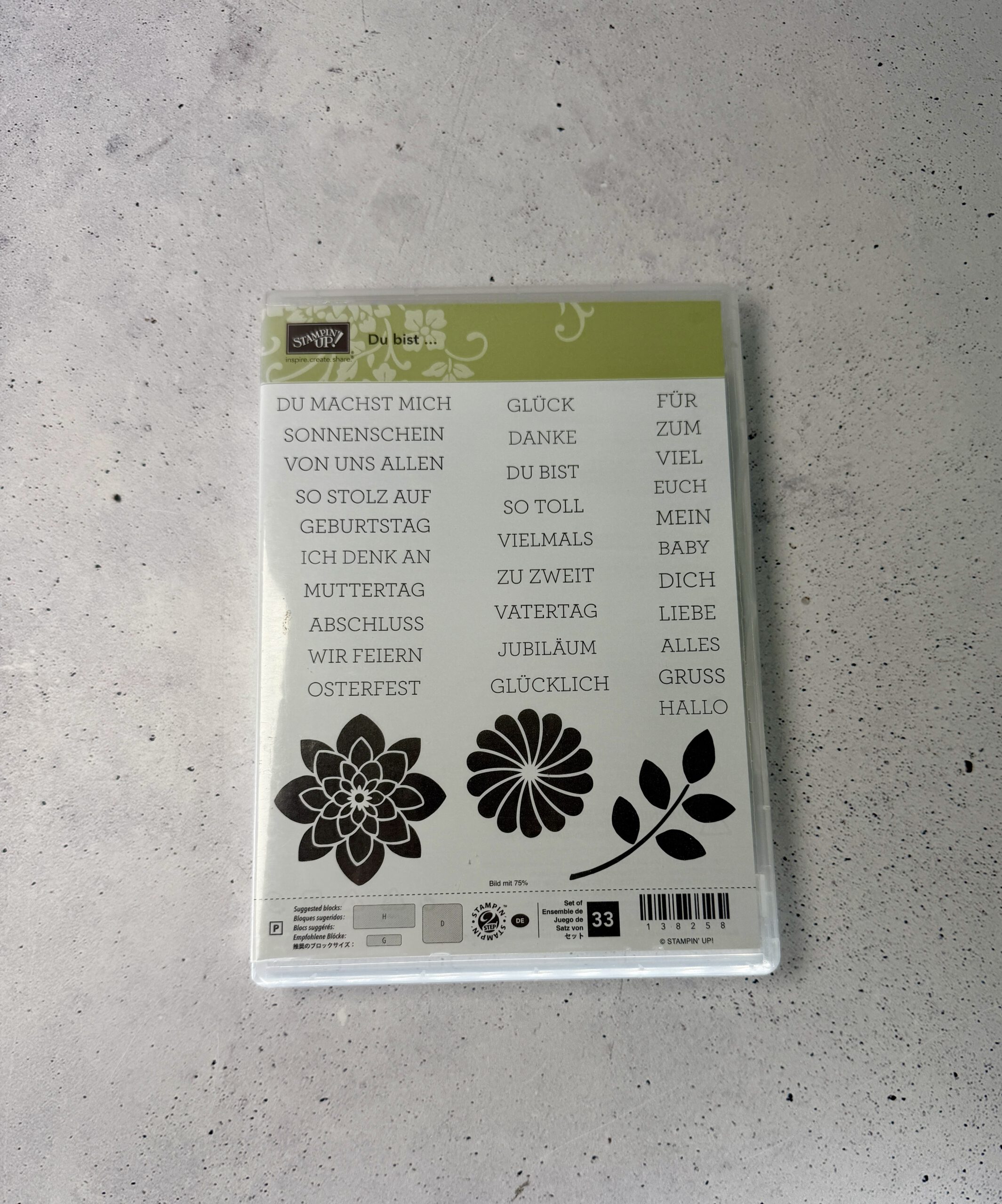 Stampin Up Du bist Stempelset mit 33 gebrauchten Photopolymer-Stempeln