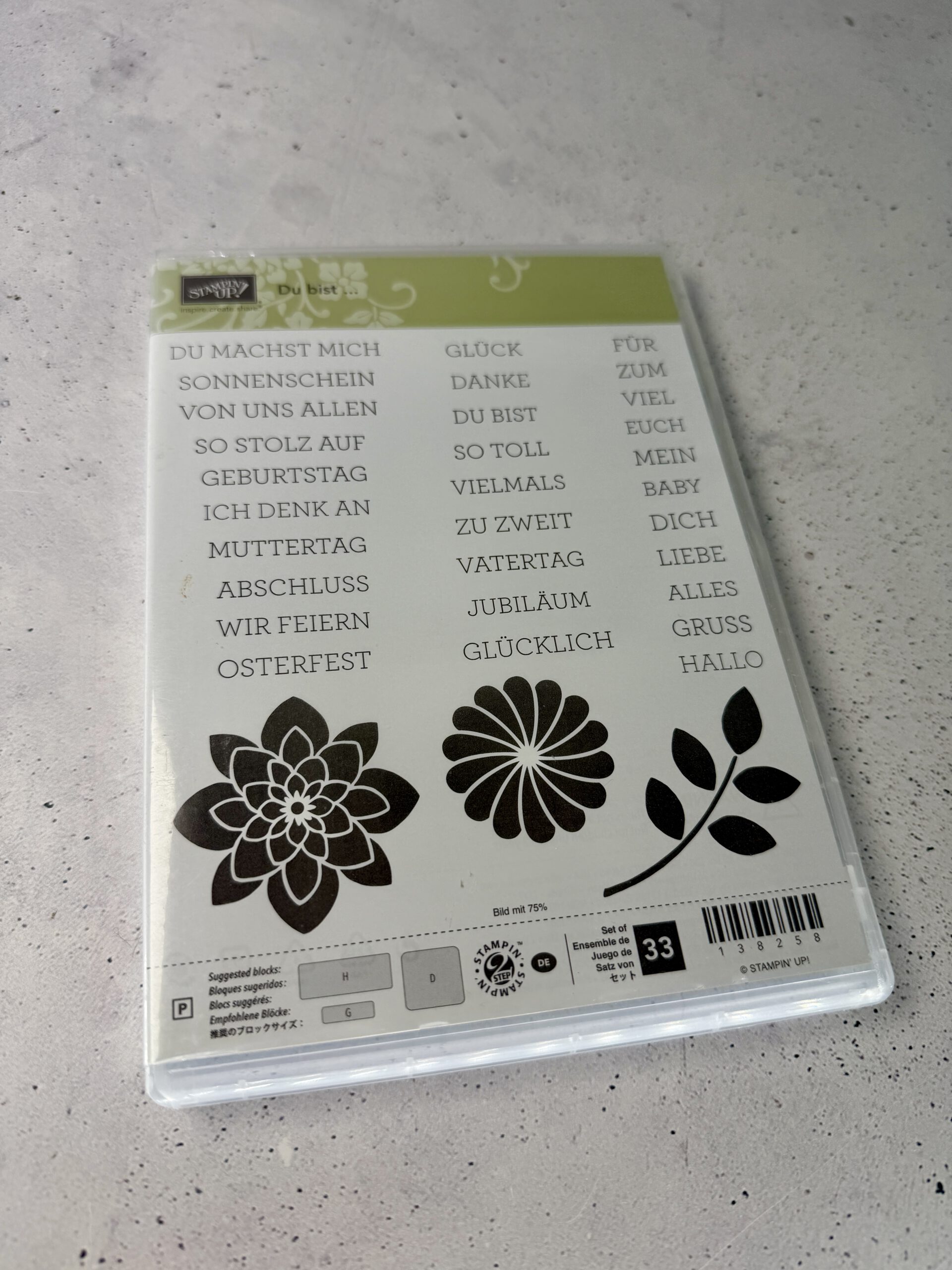 Stampin Up Du bist Stempelset mit 33 gebrauchten Photopolymer-Stempeln