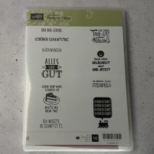 Stampin’ Up! Designer-T-Shirt Stempelset mit 10 Gummistempeln