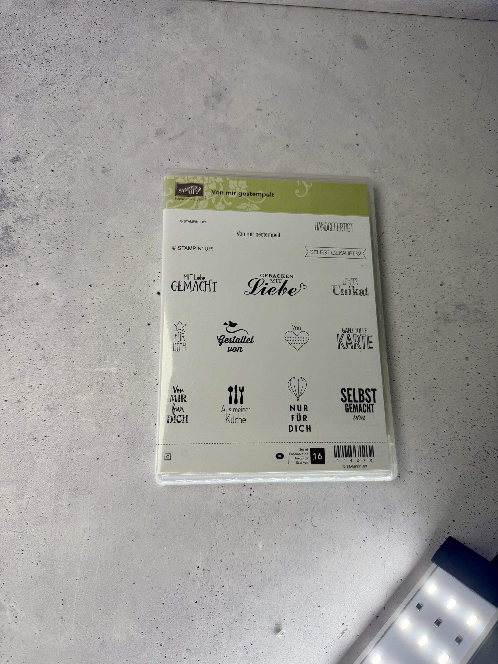 Stampin Up Stempelset Von mir gestempelt mit 15 Gummistempeln